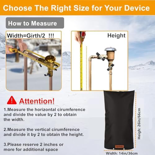 Backflow Insulation Cover for Well Pump,Black,14" W x 26" H - Image 4