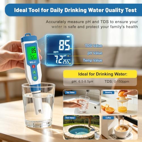 TDS Meter Digital Water Tester, Hydrogen pH ORP Meter for Water - Image 6