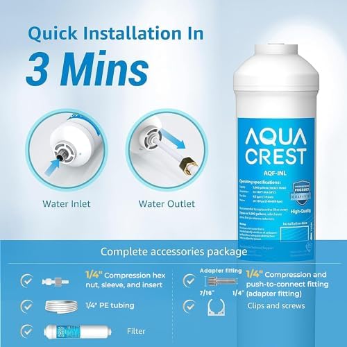 AQUA CREST INL 5 Years Inline Water Filter for Ice Maker and Refrigerator - Image 3