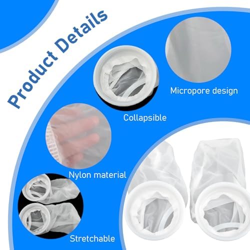2PCS Rain Water Filter 8 Inch Stretchy Nylon Lid Filter for IBC Tote Container, Reusable IBC Tank Cover for Rainwater Harvesting, Debris Filtration - Image 2