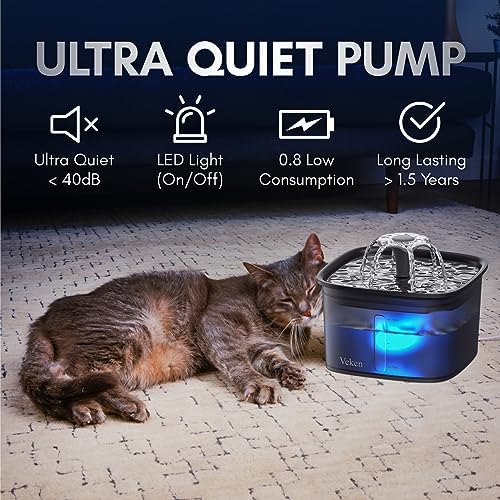 Veken Innovation Award Winner 95oz/2.8L Cat Water Fountain, C1 Classic - Image 6