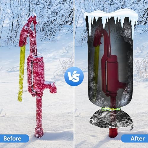 MIXC Outdoor Faucet Covers for Winter Freeze Protection, 15" x 35" Hose Bib Covers for Winter, Reusable Thicker Waterproof Insulated Spigot Cover, 3 Pack - Image 6