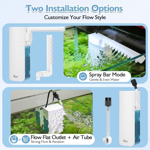 AQQA Aquarium Filter, 3W, 5-10 Gallon Tank - Image 2
