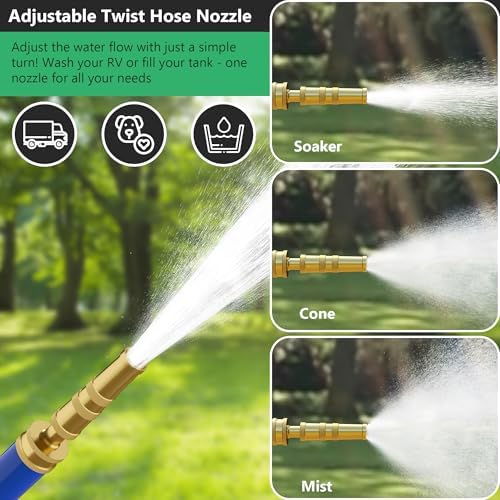 KORVOS All in One Fresh Water Kit, RV Water Pressure Regulator, Inline Water Filter, Hose Splitter, Brass Elbow, Flexible Connector, Hose Quick Connects, Leak Repair Kit, and Carrying Case - Image 6