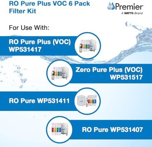 Watts Premier RO Pure Plus Annual VOC Filter Kit 6-Pack Necessary Filters - Image 3