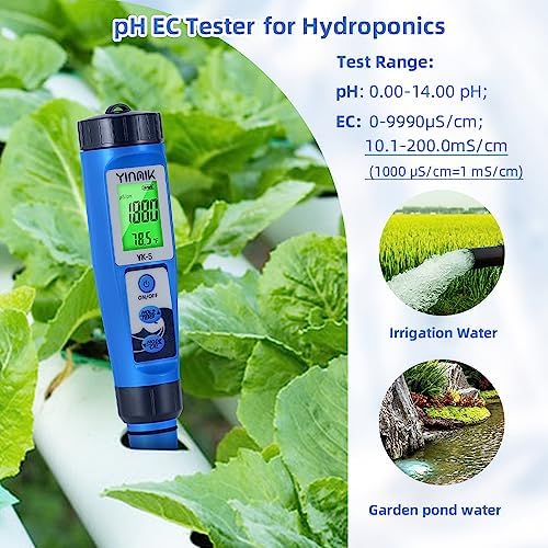 YINMIK pH Salt Meter 5 in 1 pH TDS EC Salinity Tester for Pool Spa Aquarium - Image 6