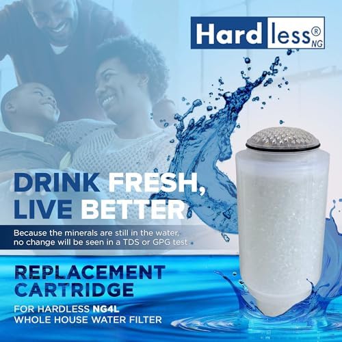 Replacement Cartridge for Hardless NG4L Whole House Water Filter - Designed for Areas with Extra Hard Water, Making It Clean and Filtered, Easy Installation - 8-Month Capacity - Image 2