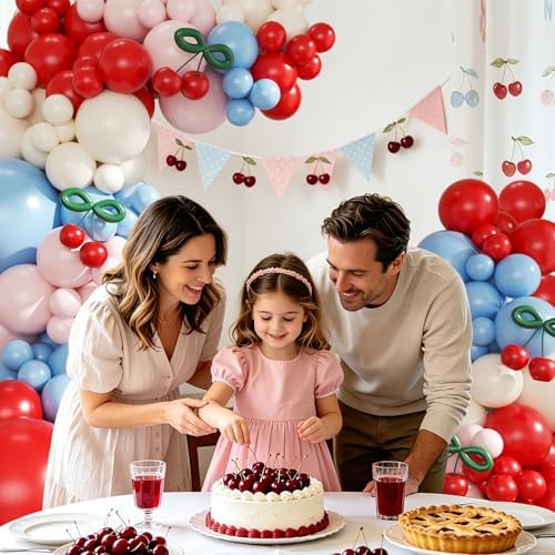 Cherry Balloon Arch Kit for Cherry Birthday Baby Shower Decorations - Image 6