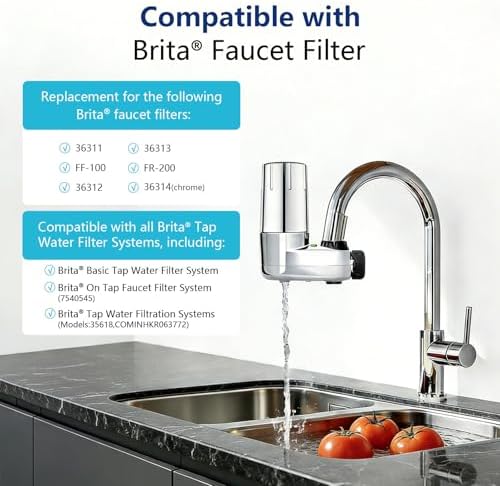 Faucet Filter Compatible with Brita® Faucet, Chlorine, 2 Pack - Image 3