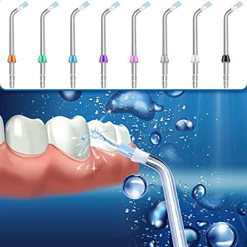 Nuanchu 8 Pieces Compatible with Waterpik Replacement Flossers Replacement Tips, Classic Jet Tips Flosser Refill Heads Replacement Heads for Water Toothpick - Image 5