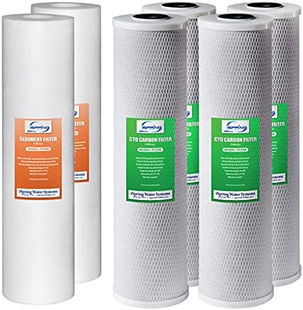 iSpring WGB32B 3-Stage Whole House Water Filtration System w/ 20-Inch Sediment and Carbon Block Filters & F6WGB32B 4.5” x 20” 3-Stage Whole House Water Filter Replacement Pack, 2 Count - Image 5