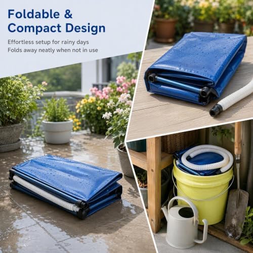 Rainwater Collection System with Hose, Rain Catcher Water Diverter (2PC) - Image 4