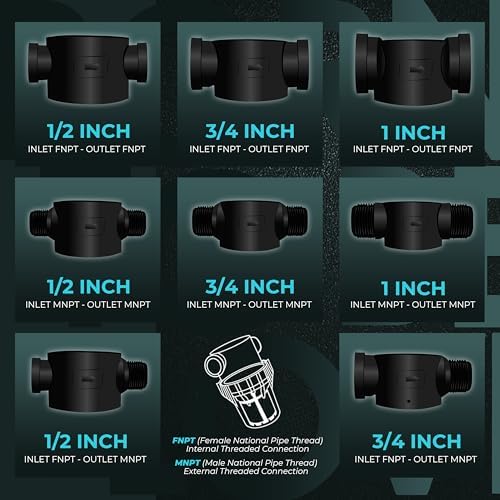Inline Water Filter – 1" FNPT to FNPT, Fine Mesh Sediment Filter for Whole House, Under Sink, Shower, Washing Machine, Garden Hose, Well Water, Tap – Reusable Pre-Filter & Water Strainer - Image 3