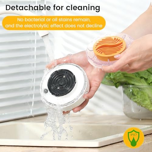 Fruit and Vegetable Washing Machine, Wireless Veggie Wash with Purification Technology, IPX7 Waterproof Powerful Water Rolling for Washing Fruits, Vegetables, Rice, Meat - Image 4