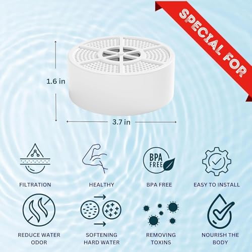 Vxcellent Bath Water Filter Cartridge, Bathtub Filter Replacement, Filter For Bathtub Bath Faucet Replacement Cartridge (2 Pack) - Image 6
