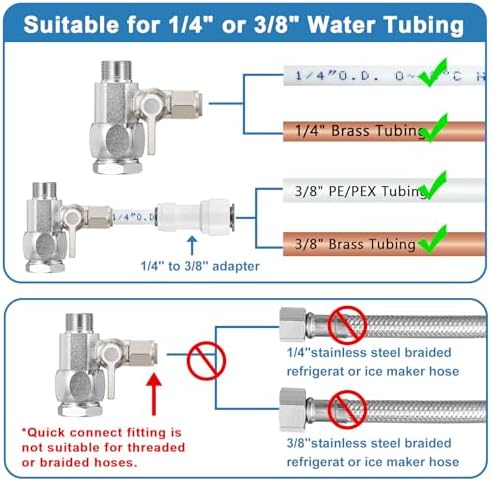 Feed Water Adapter - 1/4" Quick Connect for RO Filter,Refrigerator,Icemaker - Image 4