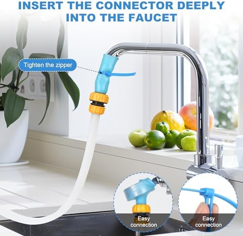 Slip-On Tub Hose 6FT - Flexible Bathtub Faucet Sprayer Attachment for Cleaning & Pet Care -Dog Shower Hose- No Installation - Fits Faucets Up to 3" Wide - Portable - Image 5