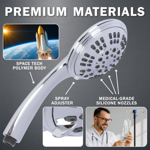 Aqua Elegante Luxury Handheld Shower Kit - 1.8 GPM - Polished Chrome - Image 5