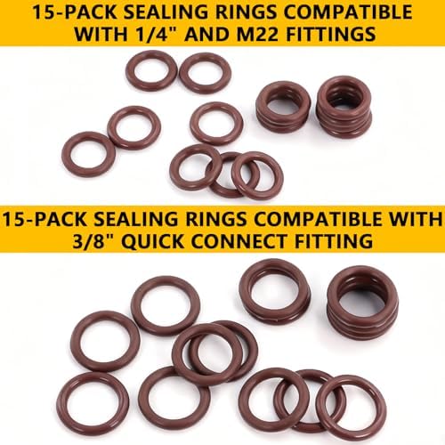 30 Pcs Viton Pressure Washer O-Rings for 1/4" & 3/8" Quick Connect - Image 6