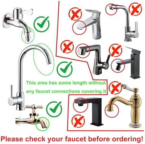 3.28ft/1m Sink Spray Rubber Hose,Sink Hose Attachment for Faucet - Image 4