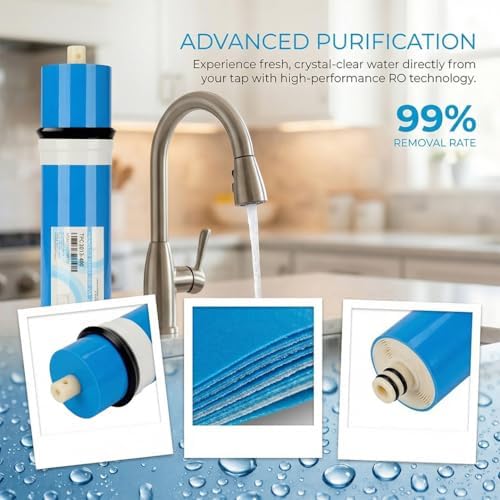 2-Pack of Reverse Osmosis Membrane Replacement Filters, Suitable for Under-Sink Reverse Osmosis Systems and Whole-House Drinking Water Filtration Systems(3013-400G) - Image 5