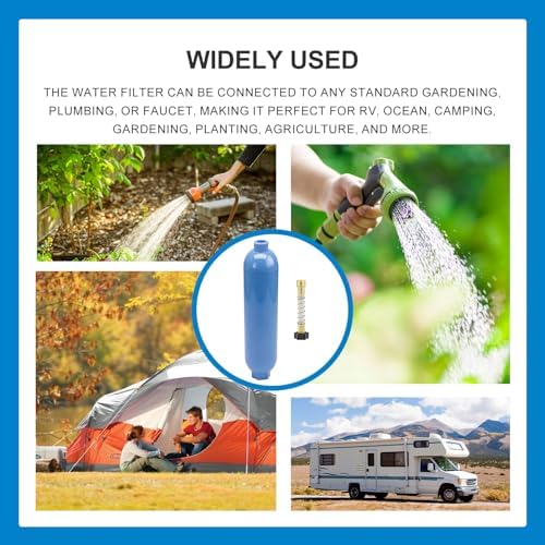 RV Inline Water Filter with 2 Flexible Hose Protectors, 20-Micron Advanced GAC & KDF Filtration Reduces Bad Taste, Odor, Chlorine, Sediment for RVs Campers Marines - Image 5