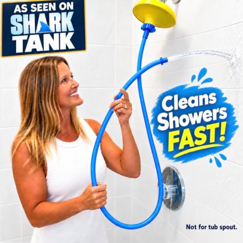 Rinseroo JUMBO Shower Cleaning Thing – Slip-On Handheld Hose Attachment for Fast, Mess-Free Shower Wall Rinsing–6 Ft Hose, Fits Up to 7" Shower Head–Temporarily Converts Standard Shower into Handheld - Image 2