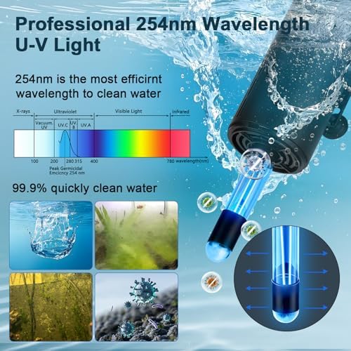 hygger 8W Aquarium U-V Internal Filter with Timer for 10–20 Gal Tanks - Image 4