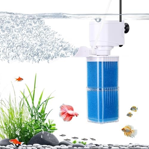 fishkeeper 4-in-1 Mutil Stage Aquarium Power Filter, 6W/8W/13W, 20-100Gal by fishkeeper