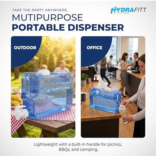 Refrigerator Water Dispenser 1.1 Gallon – Leak-Proof Slim Fridge Water Container with Spigot – BPA-Free Refillable Water Jug (Dark Blue) - Image 6