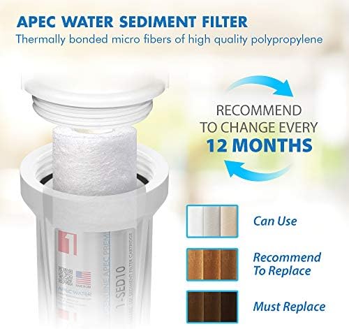 APEC Water Systems 1-SED10 US Made 5 Micron 10” x 2.5” Sediment Water Filter for Reverse Osmosis System - Image 4