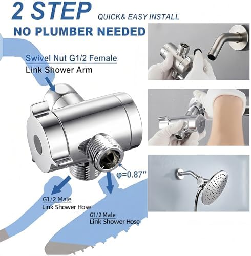 Dog Shower Sprayer Attachment for Pet Showering, Chrome Finish - Image 2
