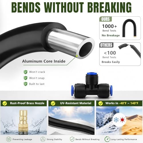Drip Irrigation Nozzles 40 Pack, 8 Inch Adjustable Sprayers for 1/4 Tubing - Image 3