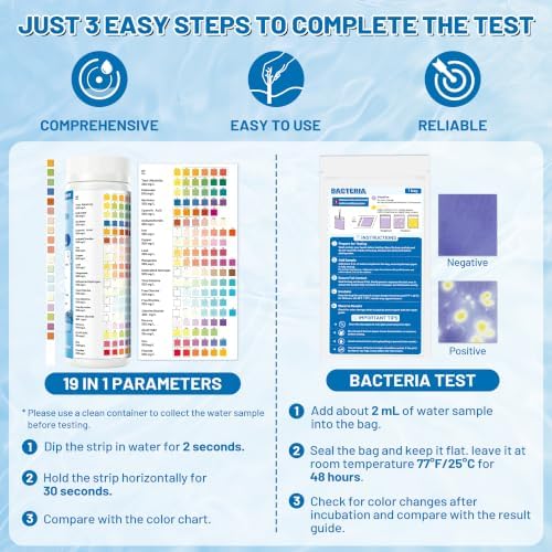 25-in-1 Drinking Water Test Kit, 155 Strips + 2 Bacteria Tests - Image 5