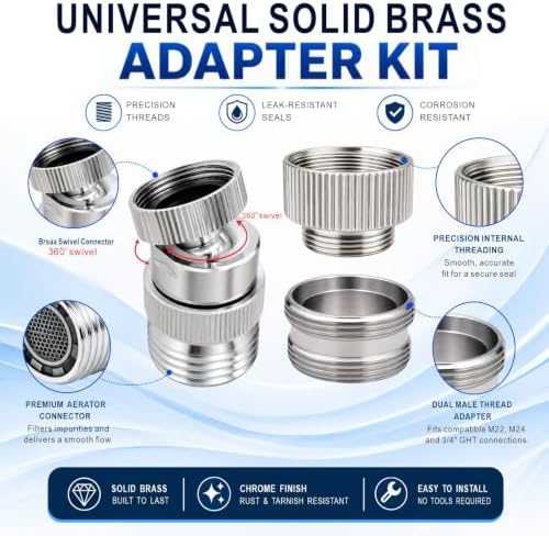 Sink Faucet Adapter with Aerator, Sink Faucet to Garden Hose Adapter - Image 3