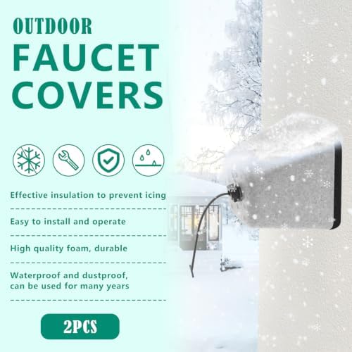 2 Pack Outdoor Faucet Covers for Winter, Heavy Duty Faucet Spigot Covers - Image 7