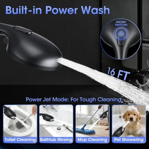 Shower Head with Handheld, High Pressure 10 Spray Modes, Matte Black - Image 3