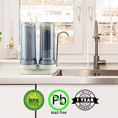 APEX EXPRT MR-2050 Dual Countertop Water Filter - Carbon and Mineral pH Alkaline Filter, Easy Install Faucet Filter - Reduces Heavy Metals, Bad Taste and Up to 99% of Chlorine - Image 3