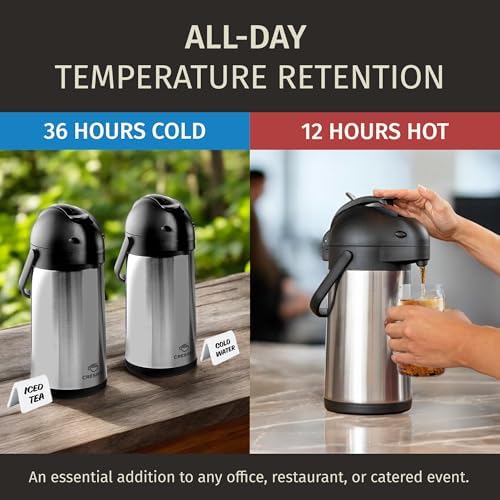 Thermal Coffee Carafe 74Oz, Keeps Drinks Hot for 12 hrs & Cold for 36 hrs - Image 2