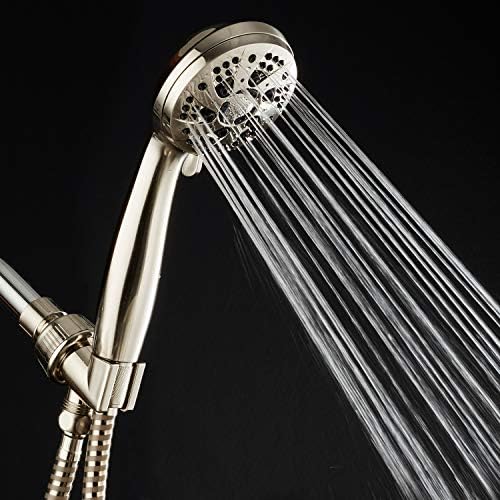 AquaDance High Pressure 6-Setting Hand Held Shower Head with Extra-Long 6 Foot Hose & Bracket – Anti-Clog Nozzles - USA Standard Certified - Top U.S. Brand - ALL BRUSHED NICKEL - Image 5