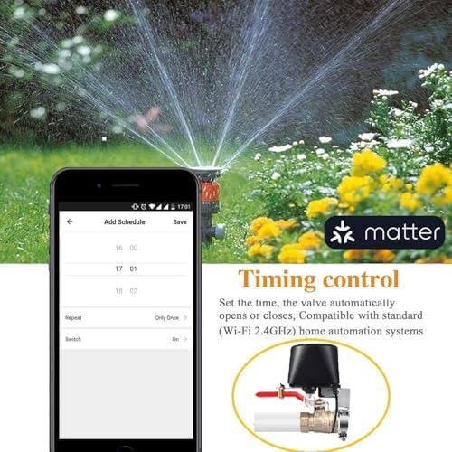 UseeLink Matter Water Valve, Smart Water Shut Off Valve, Automatic Valve Controller Timer,Compatible with Alexa,Apple Home, 1 Pack - Image 7
