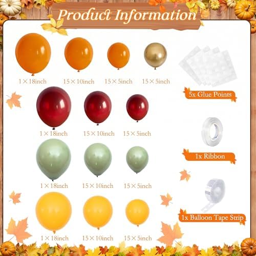 Fall Balloon Arch Kit for Autumn Baby Shower Decorations - Image 6