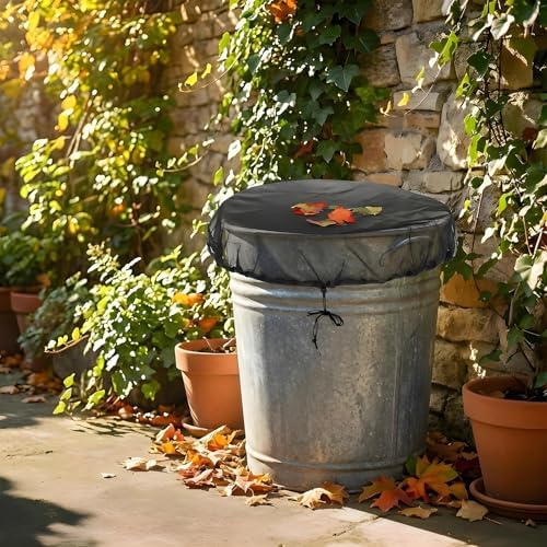 2pcs 37.4 Inch Replacement Screen for Rain Barrel, Rain Barrel Mesh Cover with Adjustable Drawstring, Water Collection Bucket Net Tank Protector for Outdoor Garden Accessories Preventing Fallen Leaves - Image 6