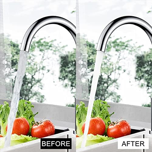 Faucet Aerator Female, Bathroom Sink Aerator, Chrome Brass Shell 55/64in 22mm Faucet Filter with Gasket for Kitchen Bathroom Silver(2 Pcs) - Image 6