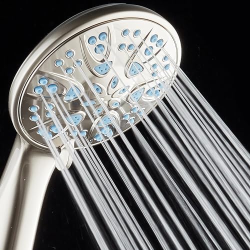 AquaDance Anti-Clog High-Pressure 6-Setting Hand with with Microban Nozzle Protection from Growth of Mold & Mildew for Stronger Shower! Aqua Blue Jets – 1.8 GPM - Image 2