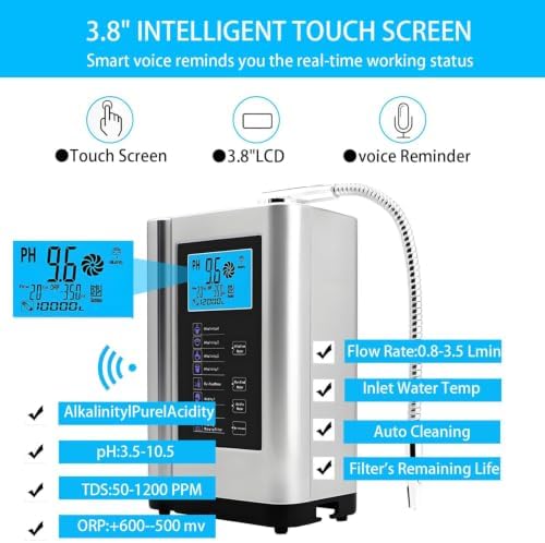 Water Ionizer & Purifier with 7 Settings, 600mV ORP, Auto-Cleaning - Image 2
