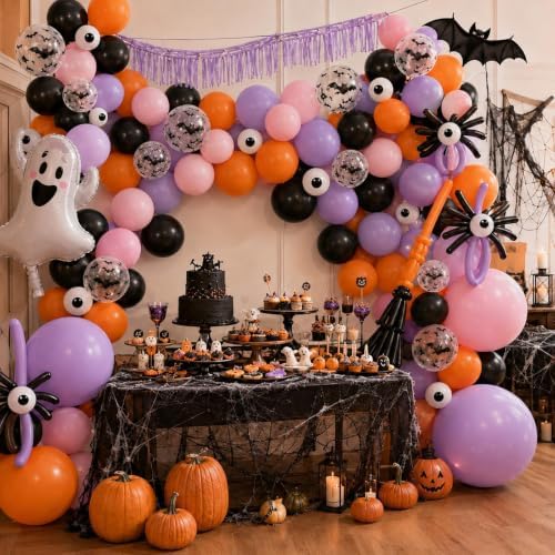 Halloween Balloon Garland Arch Kit Pink Spooky One 1st Birthday Decorations - Image 5