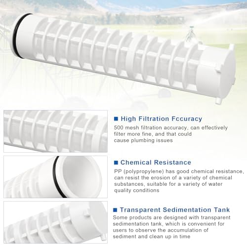 1-1/2" 500 Mesh Spin Down Sediment Replacement Rusco Filter Screen, Spin Down 1 1/2"-500 Sediment Filter Replacement for Rusco Vu Flow for Well Water and Sprinkler Irrigation Filters, 2 Pcs - Image 4