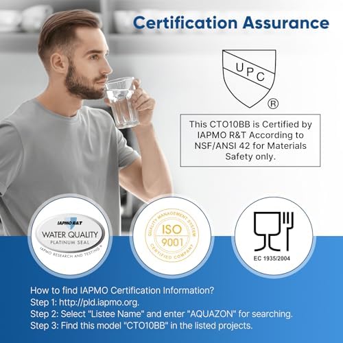 PUREPLUS 5 Micron 10"x4.5" Whole House Carbon Water Filter, CTO10BB, 3 Pack - Image 2