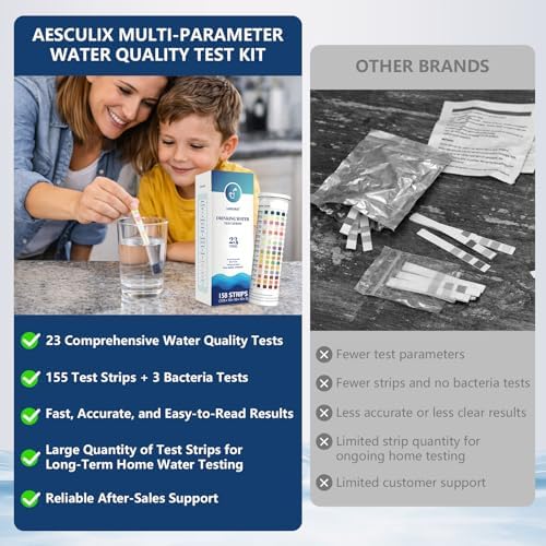 All-New 23 in 1 Drinking Water Testing Kit 158 Strips,Well Water Testing Kit & Water Test Strip for House Water for Hardness，Chlorine,Copper,Iron,Lead,pH and More - Image 4